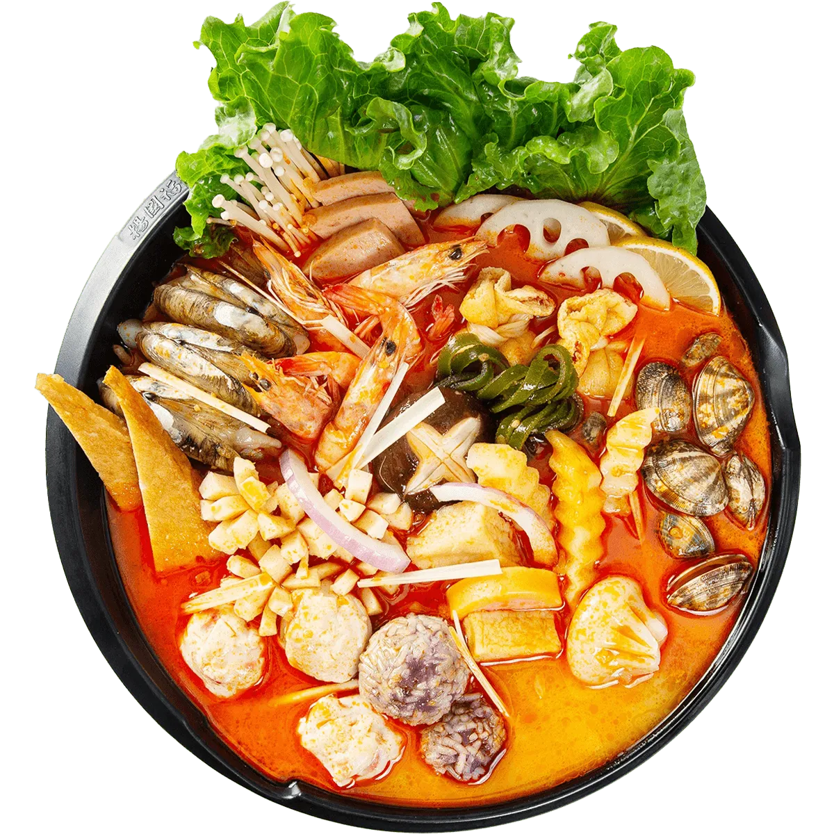 Scharf-saure Tom-Yum-BrüheUnverkennbares Aroma mit einer lebendigen, farbenfrohen Brühe..